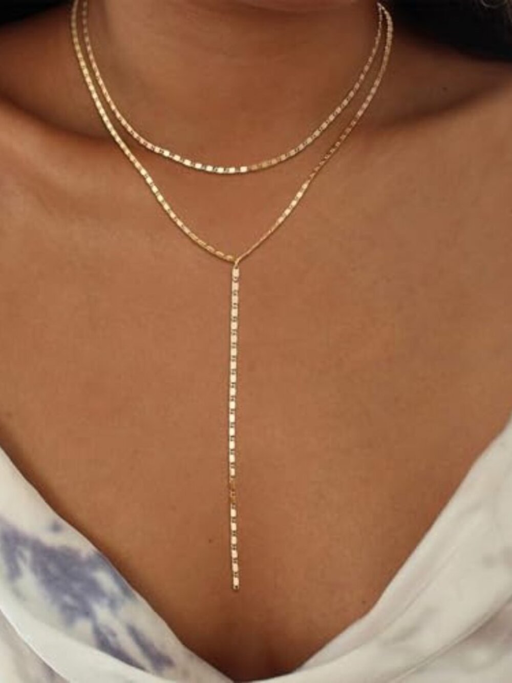 Necklace‎ for Women Gold Long Necklaces for Women Dainty Drop Necklace Layered